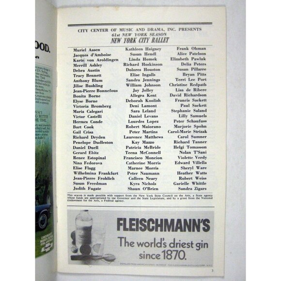 Nutcracker New York City Ballet 1974 Show Program 61st Season - Picture 3 of 6